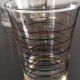 Set of 7 vintage glasses bordered gold and red years 50/60