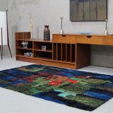 Abstract high pile rya rug from Gilde Muster, 1970