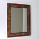 Square Biedermeier Antique 19th Century Walnut Wall Mirror, Vienna, 1850s