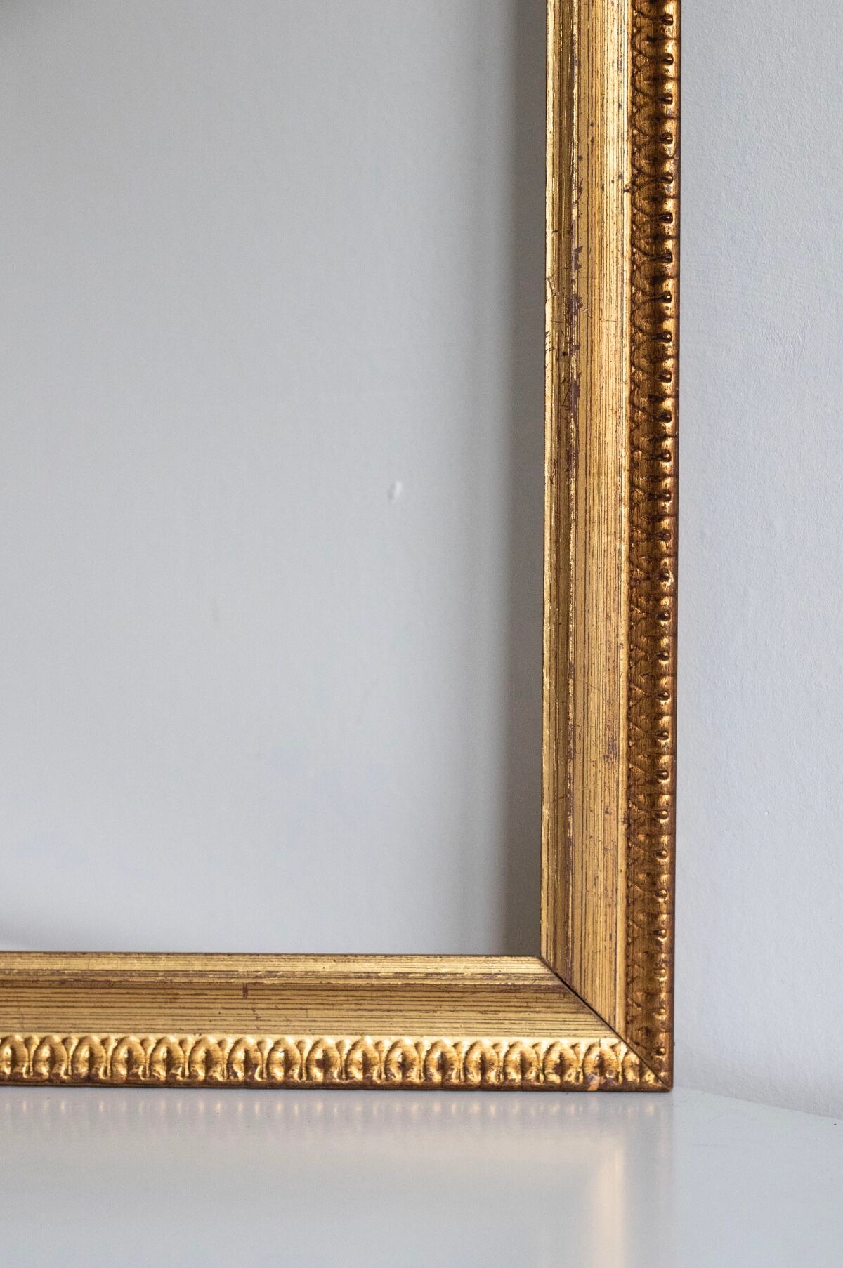 Old gilded wooden frame