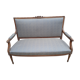 Sofa bench, louis xvi two-seater style, walnut structure