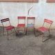 Set of 4 advertising bistro chairs