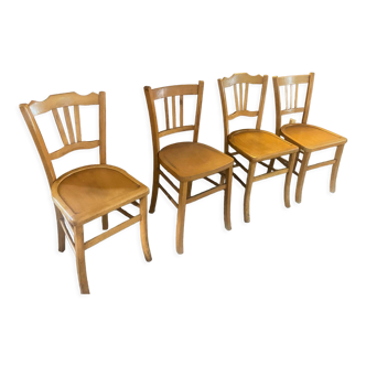 Série de 4 chaises bistrot vintage