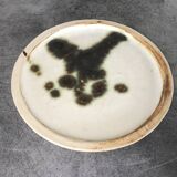 Small vintage plate from the La Colombe pottery, Vallauris artistic effect stoneware