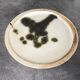 Small vintage plate from the La Colombe pottery, Vallauris artistic effect stoneware