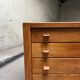 Maison Regain chest of drawers in elm and leather, 1970