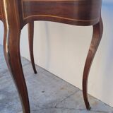 Napoleon III violin-shaped middle desk table 19th in marquetry