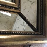 Golden mirror with 68 x 54 cm