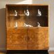Vitrine Art Déco attribuée à Jindřich Halabala, placage de noyer, années 1930, Tchécoslovaquie