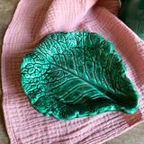 Small ceramic cabbage leaf dish