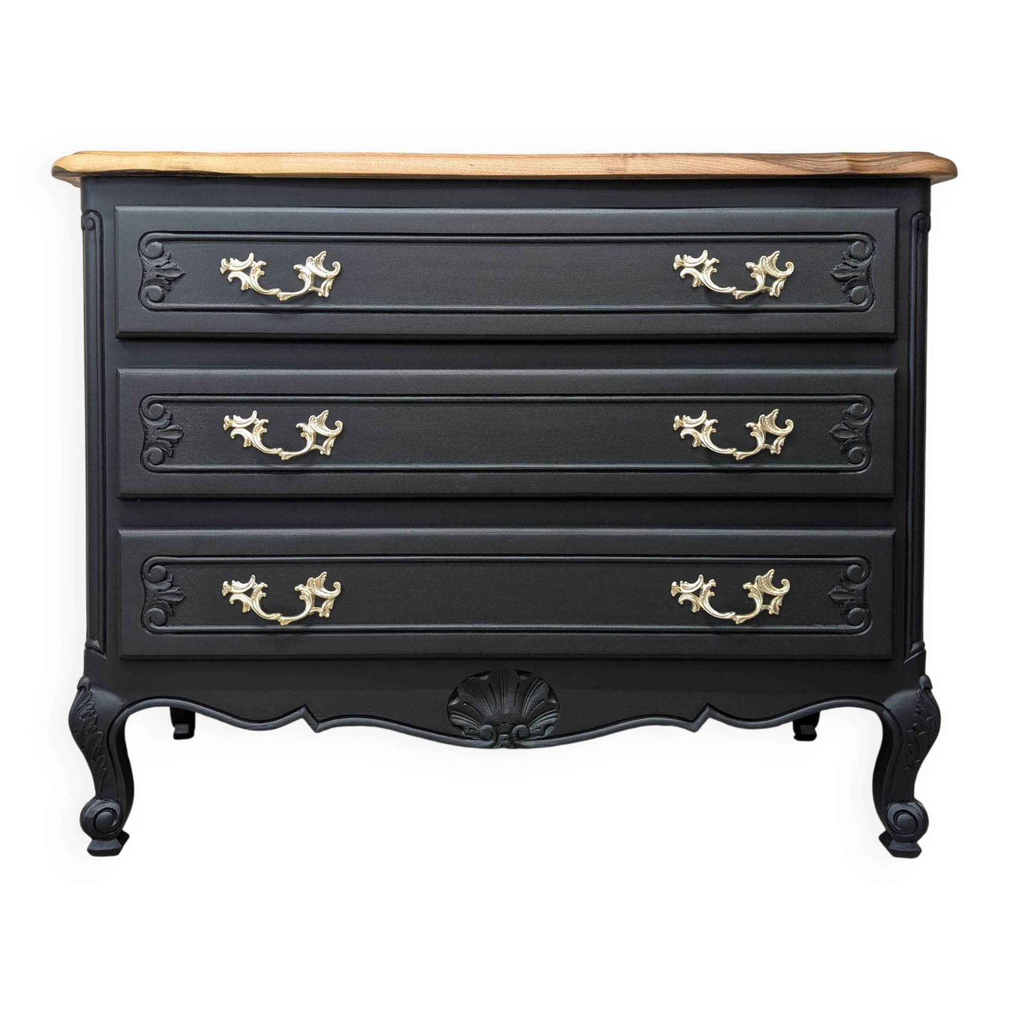 Vintage walnut commode refurbished