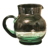 Handcrafted vintage glass pitcher