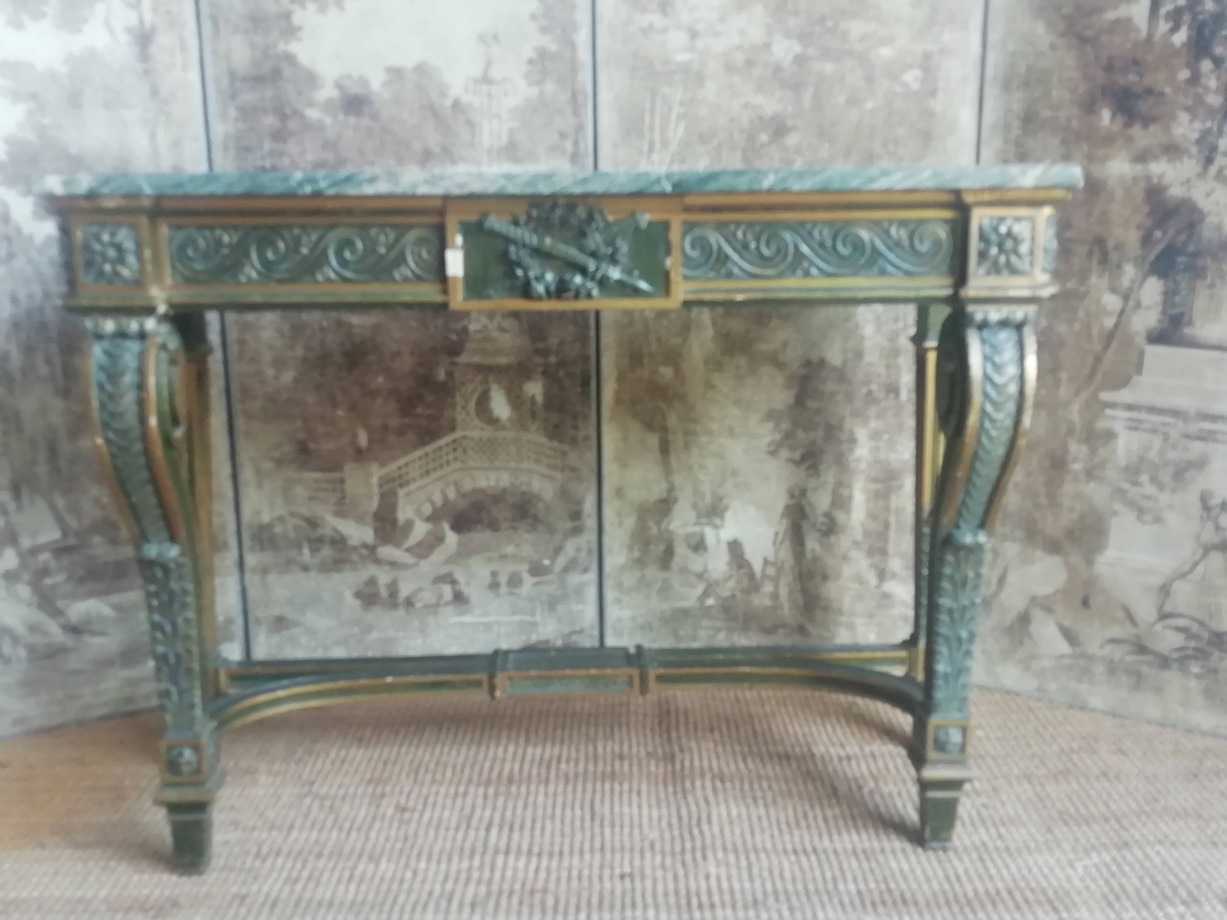 Louis XVI style console stamped Charles Millier and Co