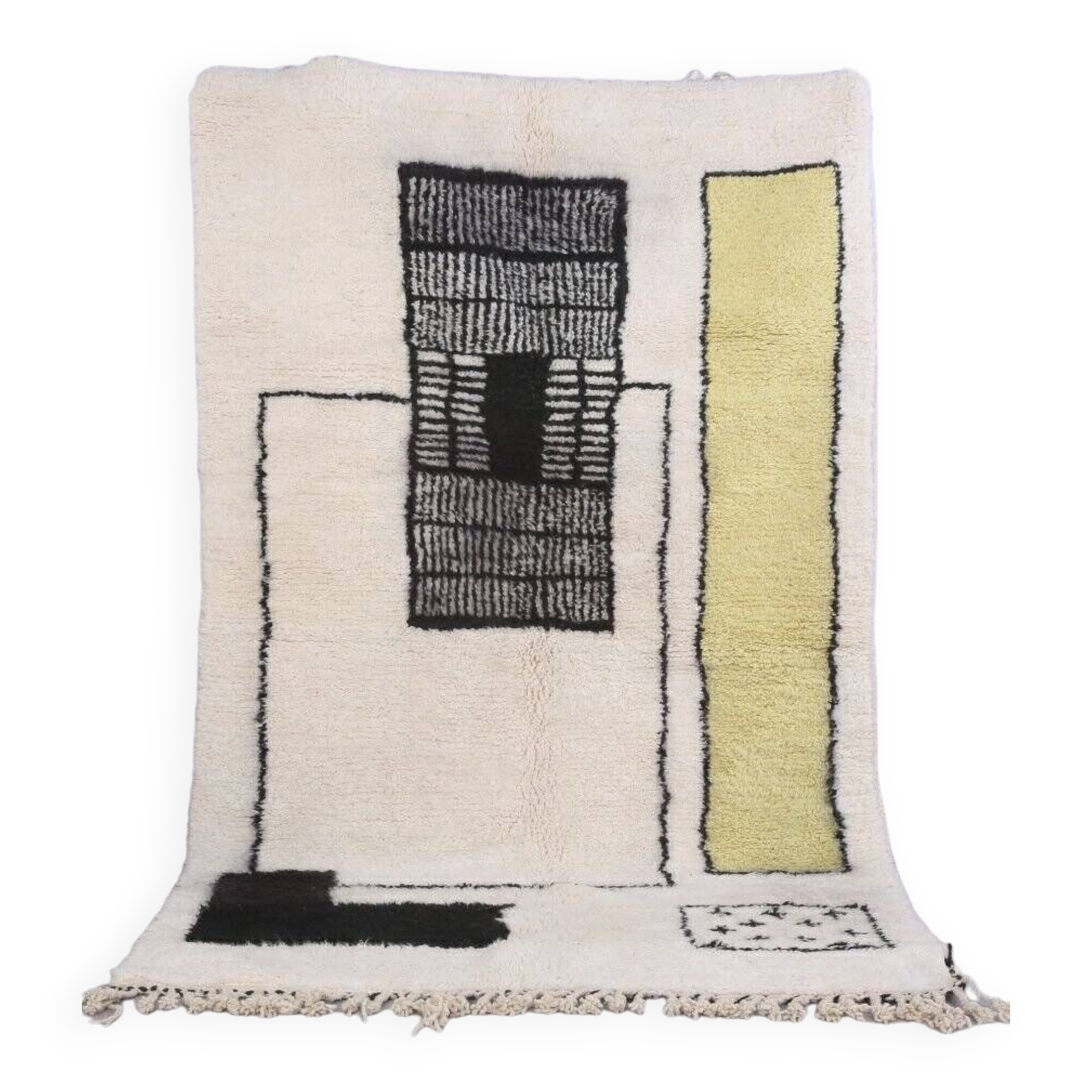 Handmade wool Berber rug 250x150 cm