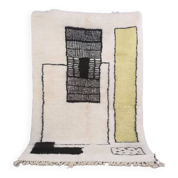 Handmade wool Berber rug 250x150 cm