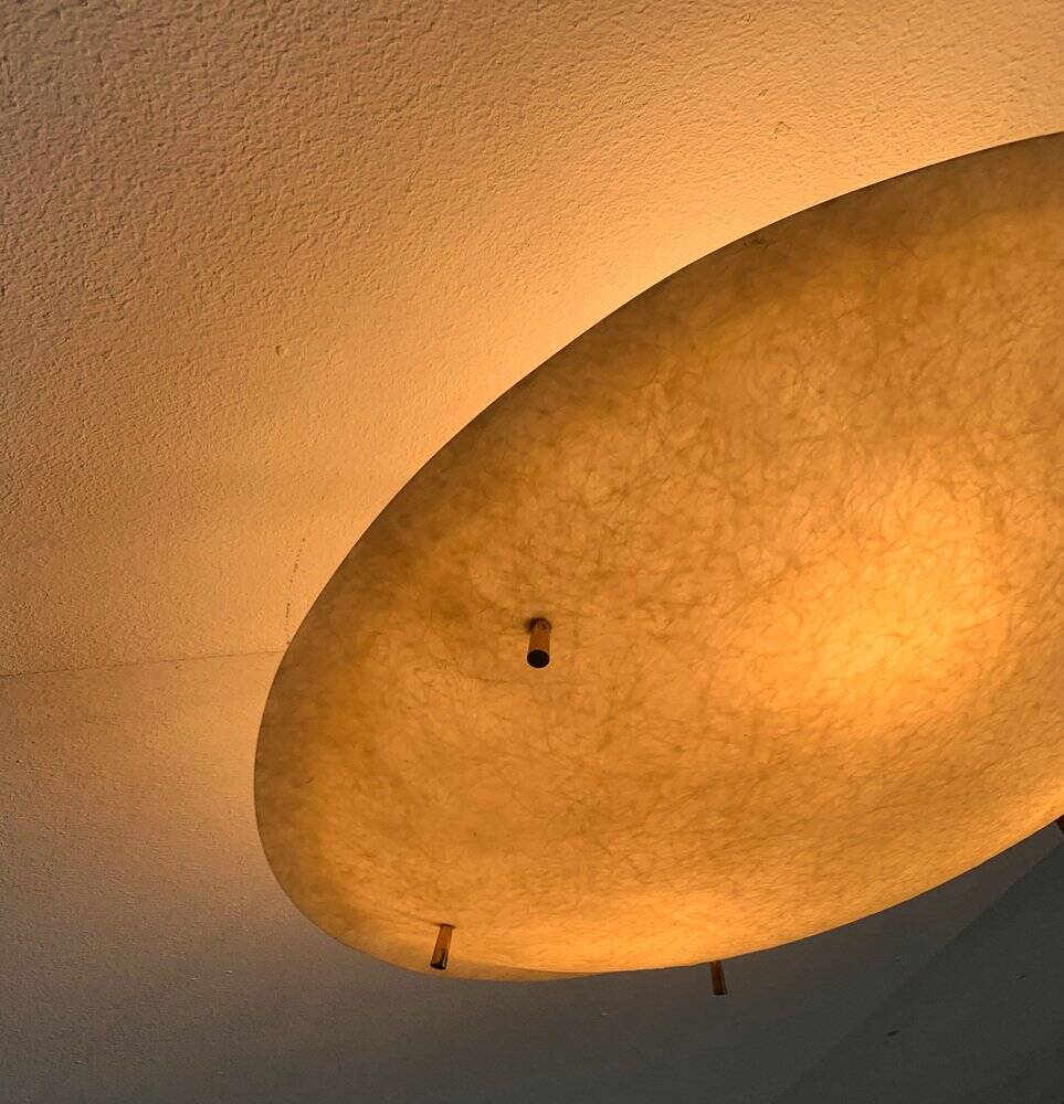 Mid-century minimalist fiberglass ceiling light, 1960s
