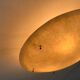 Mid-century minimalist fiberglass ceiling light, 1960s