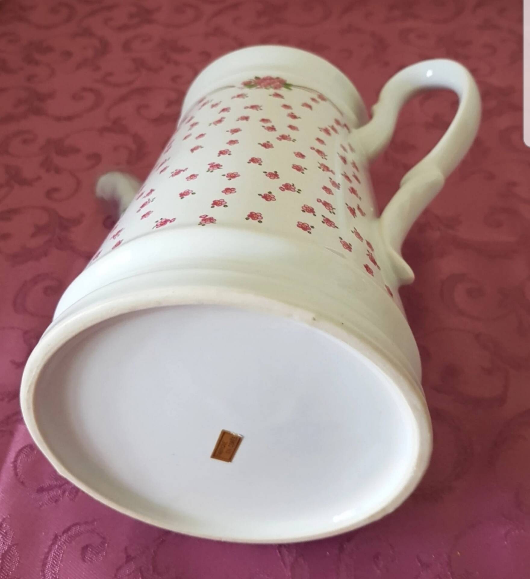 Flowered teapot, made in Korea.