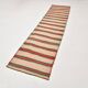 2x10 Striped Pattern Red Green Kilim Runner Rug, 79x323Cm