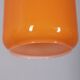 Vintage 1970s chandelier in metal and orange glass, italian design
