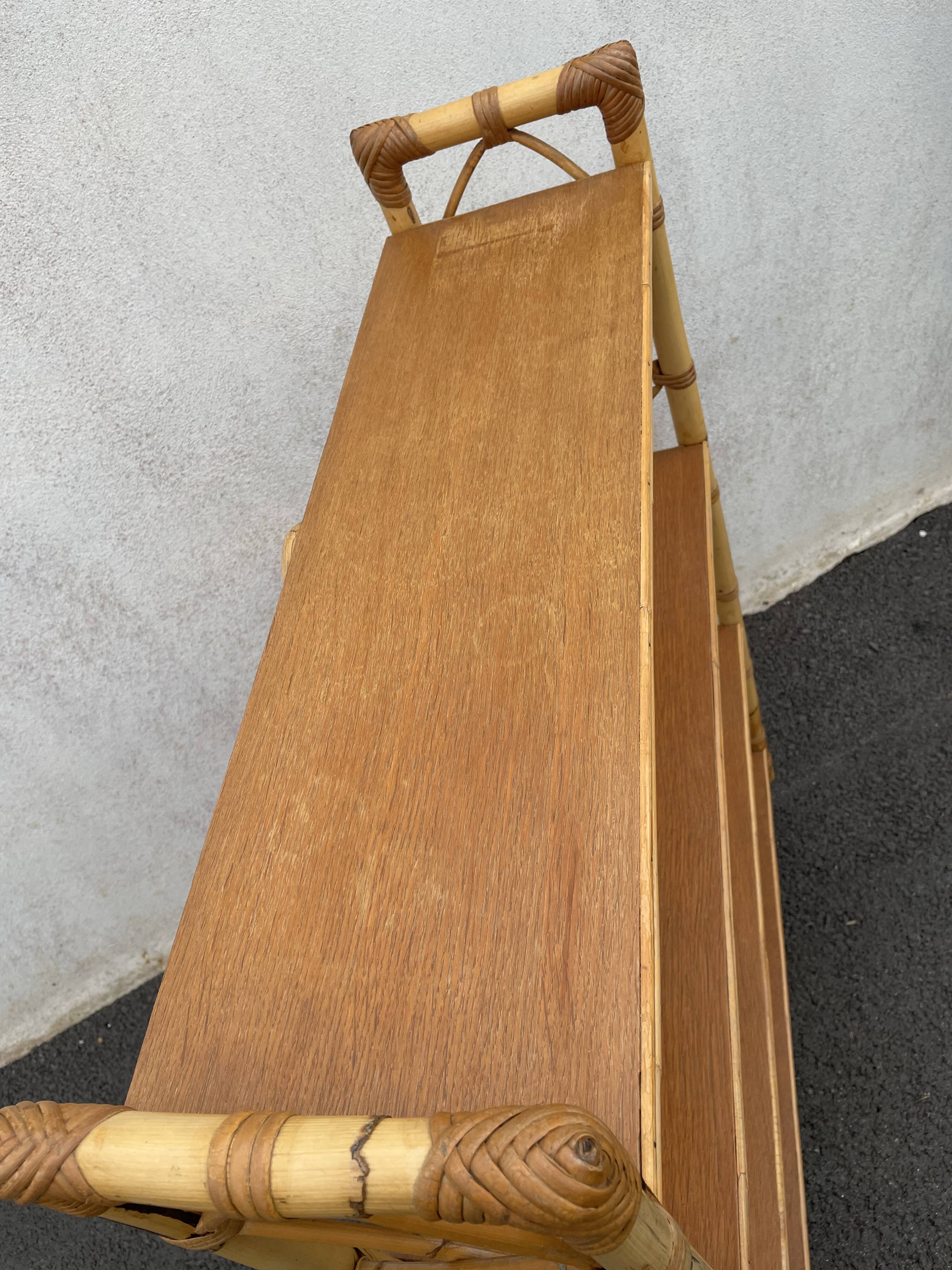Étagère bibliothèque en rotin 60