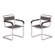 Restored Bauhaus Pair of Armchairs, by Thonet, by Marcel Breuer, Czech, 1930s