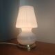 Vintage Murano / Vetri Mushroom Lamp - Opaline Glass & Brass - 1970s