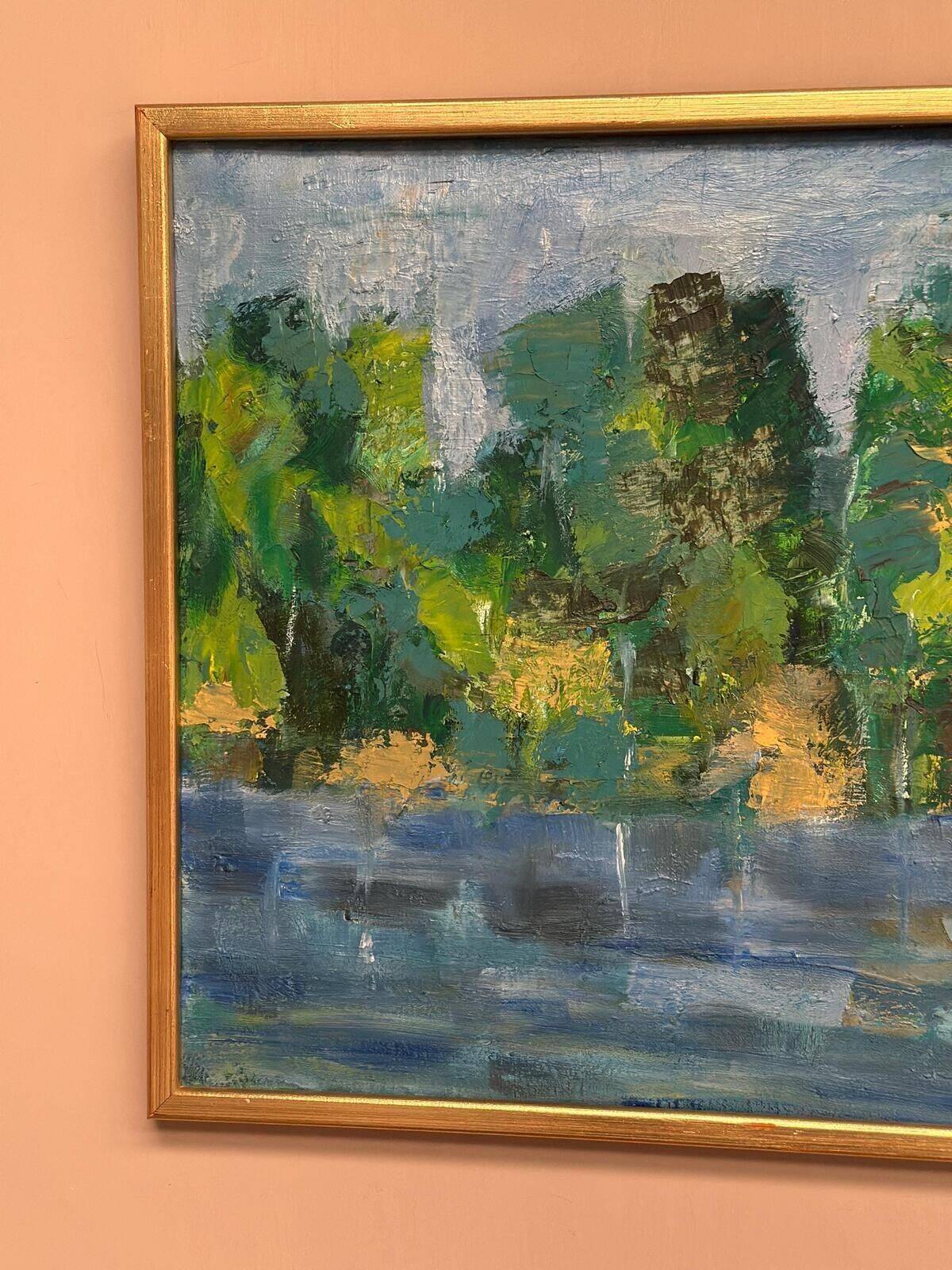Original Oil On Canvas – “Landscape” By K. Osian – Signed – Vintage