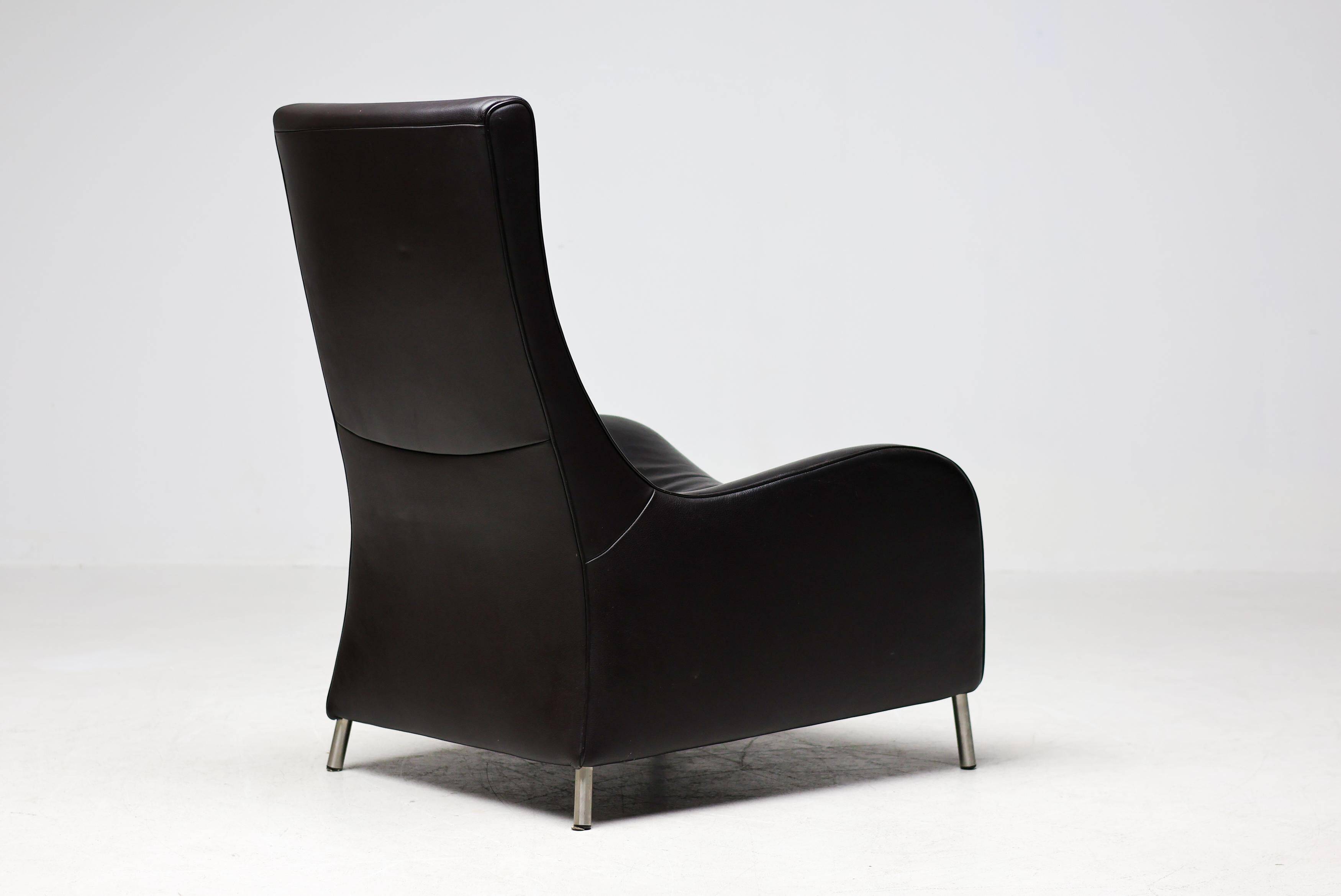 De Sede DS-264 Lounge Chair by Mathias Hoffmann, Swiss Leather Design