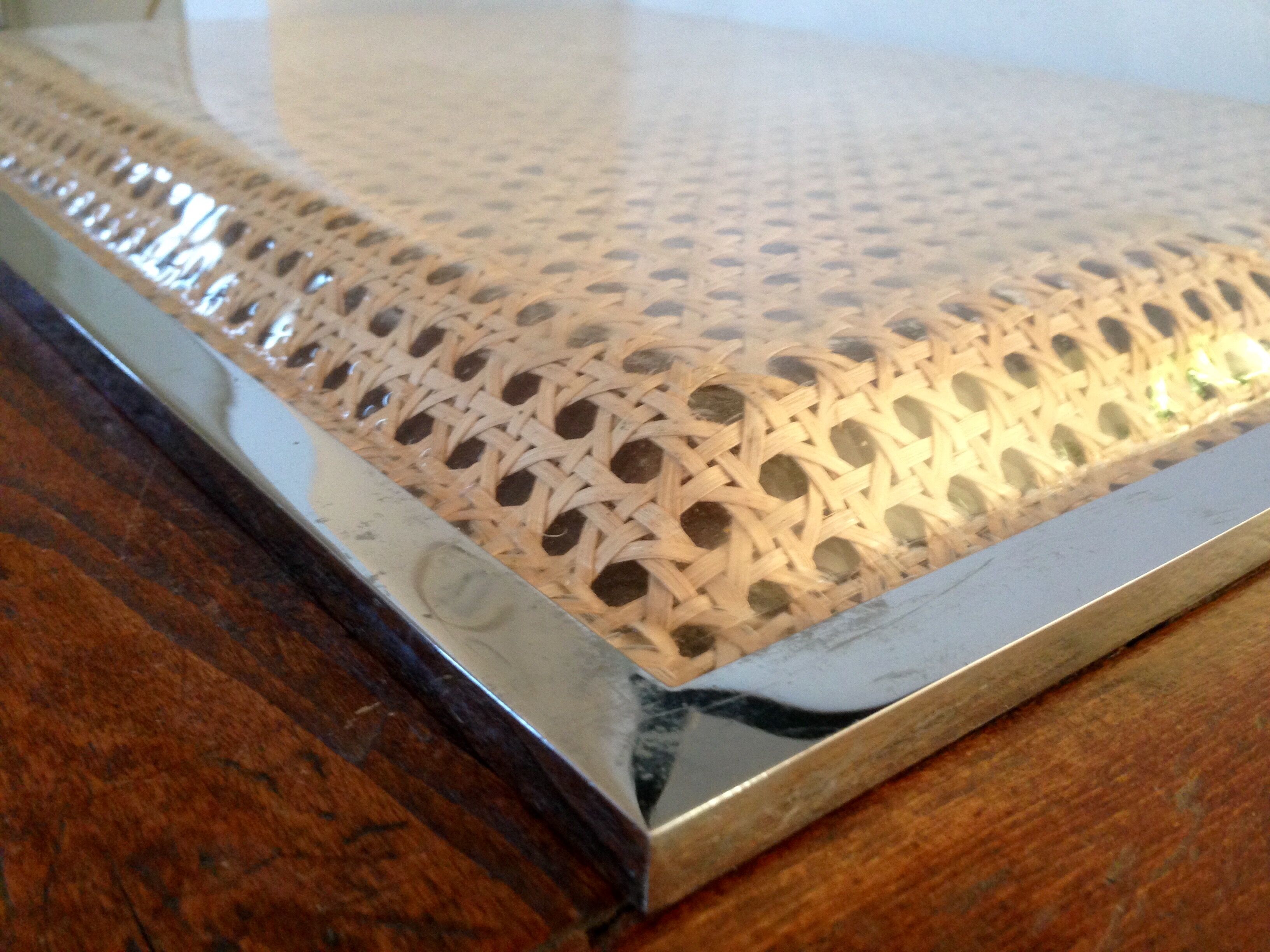 Set plexiglass and caning design 70 s