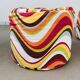 Pair of "psychedelic" fabric poufs from the 70s.