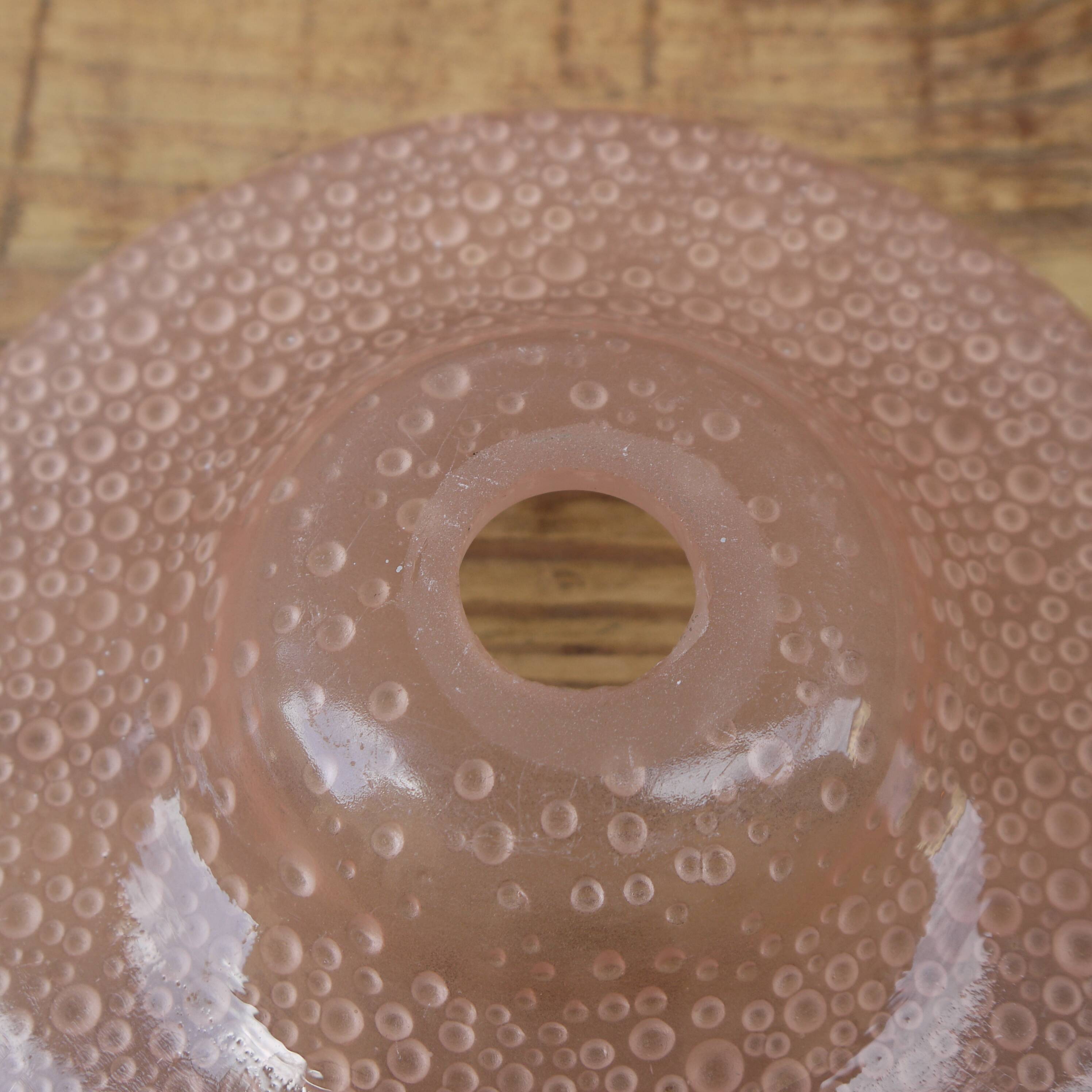 Lampshade in bulled pink glass
