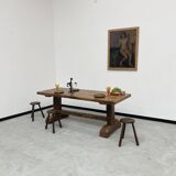 Monastery farm table in oak 1900