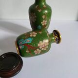 Miniature cloisonné enamel vases