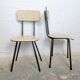 Duo de chaises formica vintage pieds compas années 60