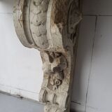 Wall Console Table With 18th Century Sandstone Pillars