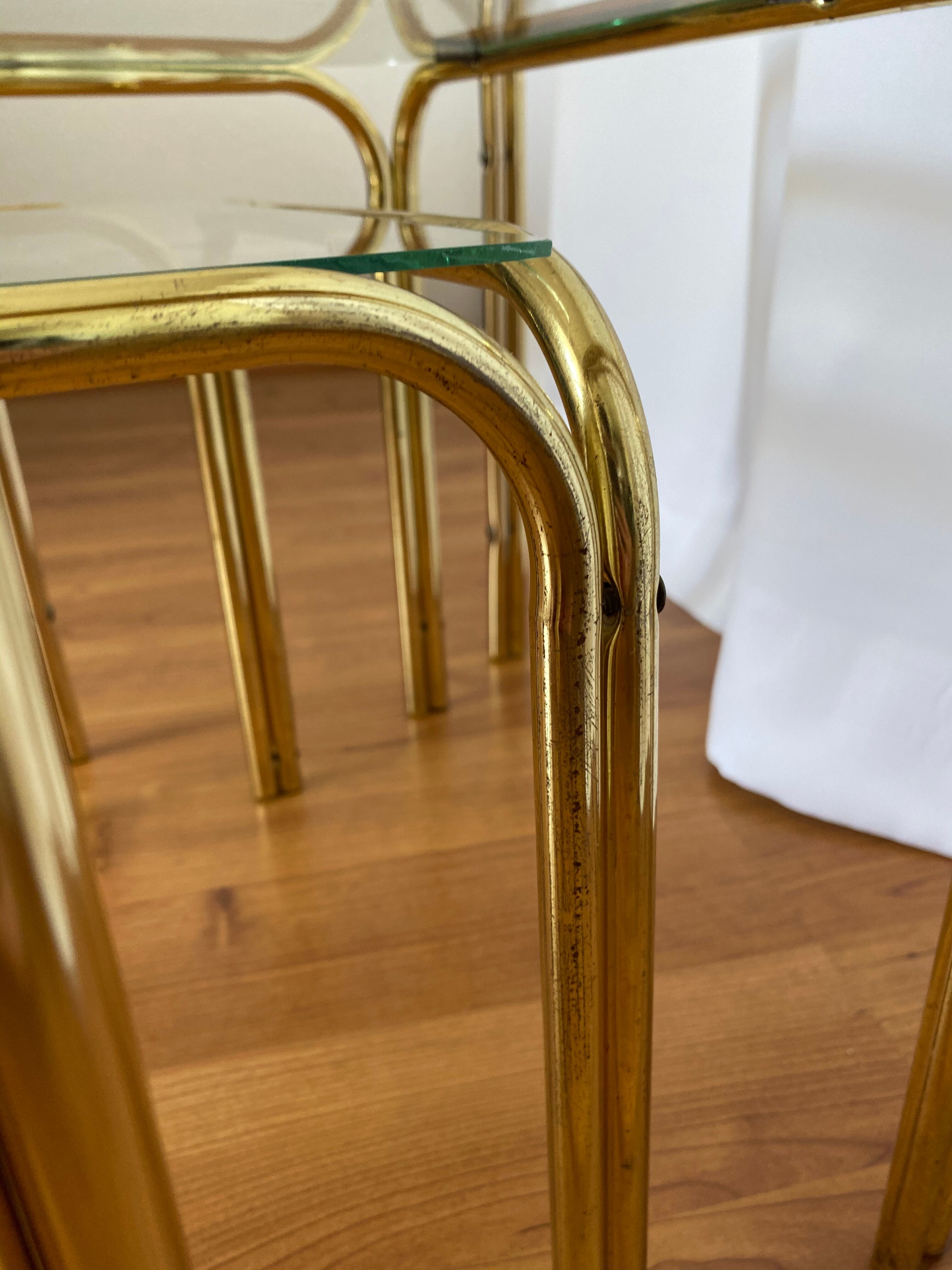 Golden metal tables