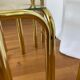 Golden metal tables
