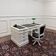 Classic English White Desk Set with Desk Chair