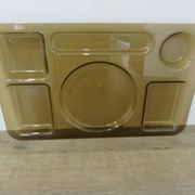 Set of 3 Guzzini trays, in smoked transparent ABS, 1970, Italy, vintage
