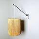 Large Sisal Shade Wall Lamp With Metal Arm, Sweden 1960S