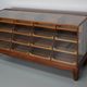 Antique English oak and glass counter/display cabinet, circa 1920-1930