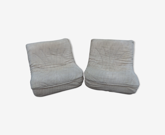 Paire de fauteuils chauffeuses vintage année 70/80