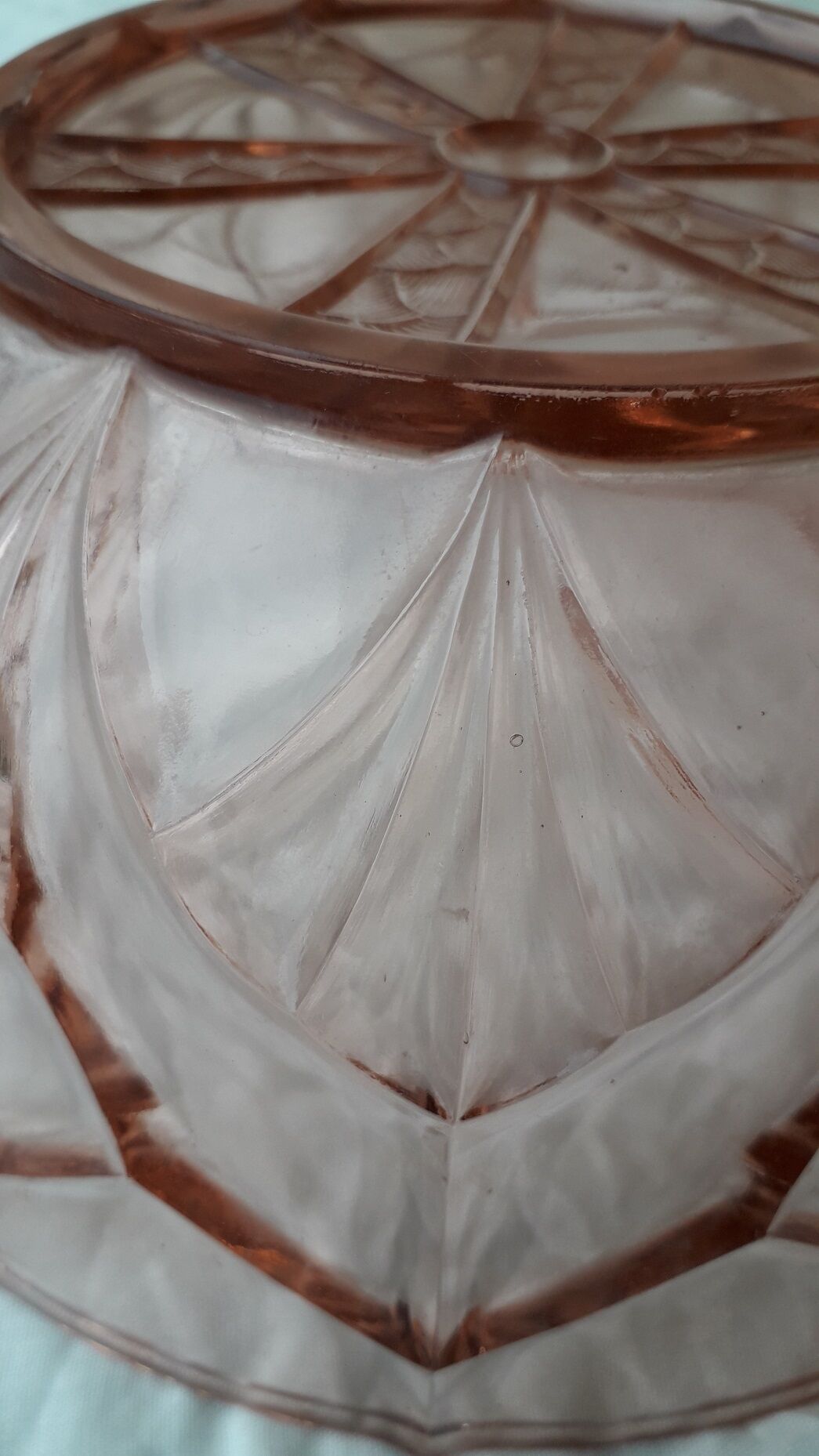 Glass salad bowl