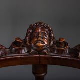 19th century Italian Renaissance style carved walnut corner chairs, set of 2