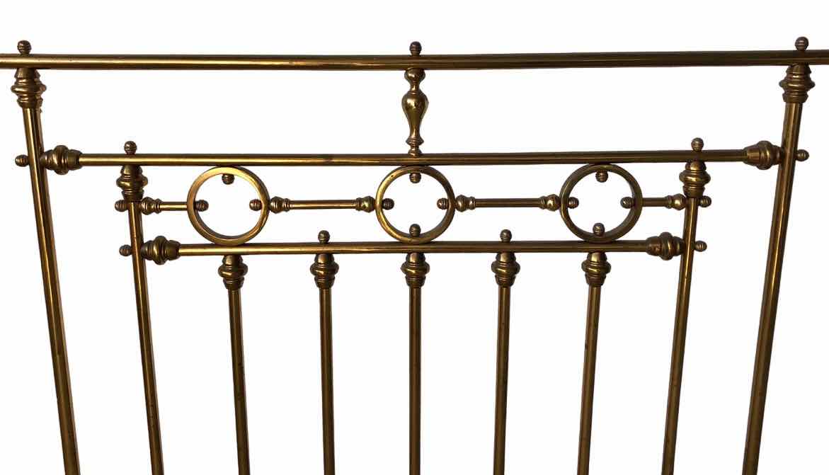 Early 20th century brass bed