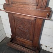 Antique coat rack in solid oak