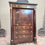 19th Century Empire Period Mahogany Feather Desk