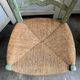 Provençal chair in water green wood and woven straw