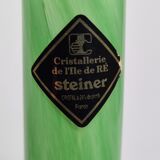 Vase soliflore en cristal, cristallerie de l'Ile de Ré, signé Steiner